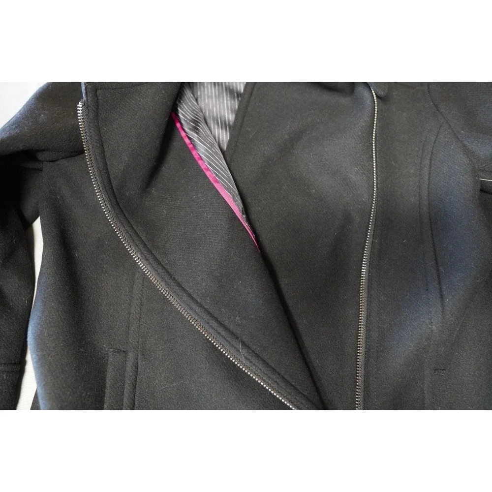 NWT Worthington Women's Black Coat Wool Blend Size XL Full Zip‎ Retail $200